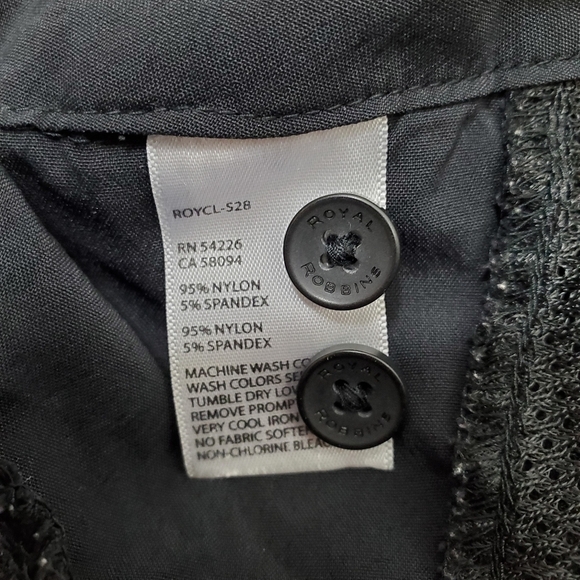 Royal Robbins Black Hiking Nylon Spandex Pants Size 14 Regular Length - Picture 4 of 9